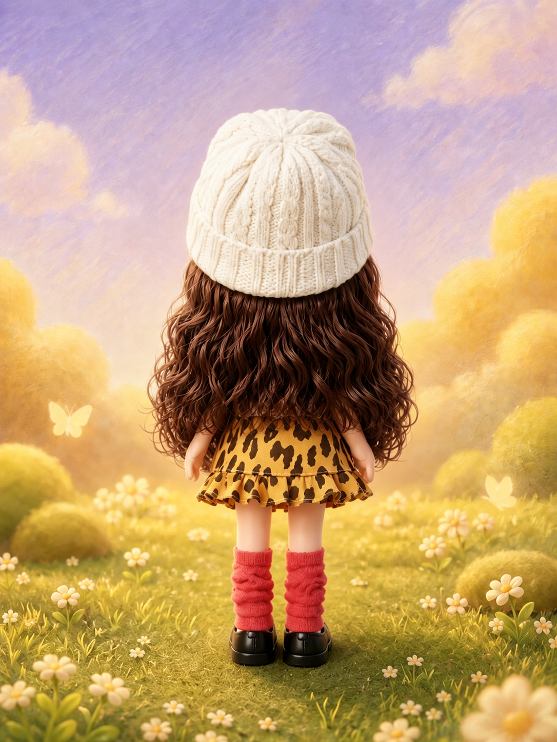 30cm Spanish Mia Potato Doll Retro Casual Outfit Set, Handmade DIY Dress-Up Trend Collectible Toy, Christmas Gift, Birthday Holiday Gift for Girls