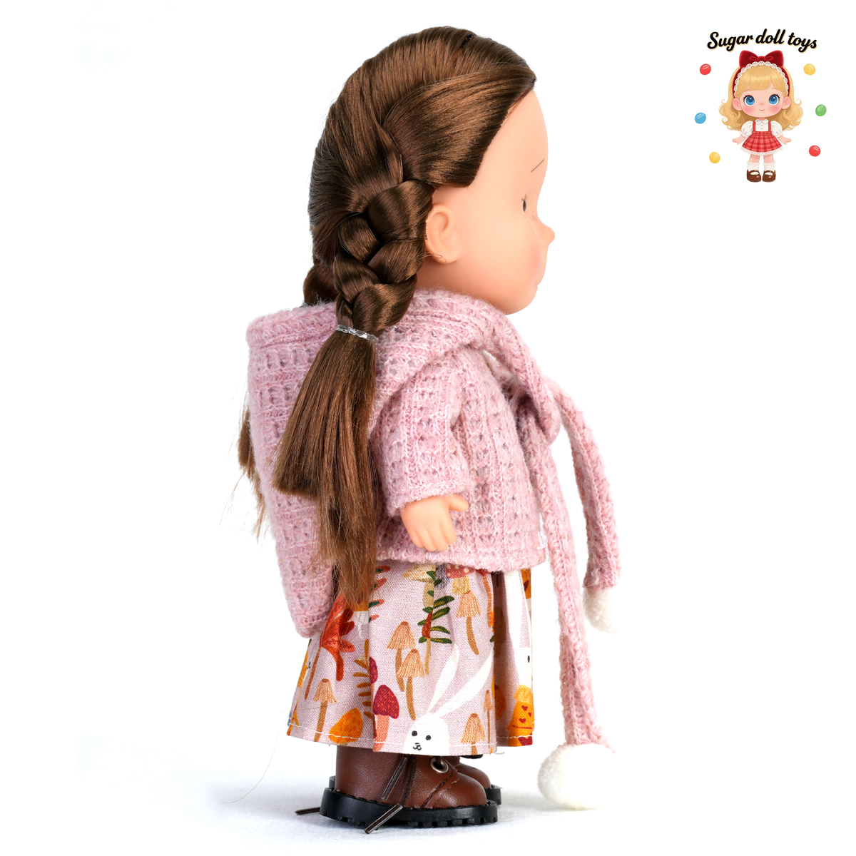 Mia Freckle Long‑Faced Doll is a collectible dress‑up doll with warm pastoral winter artistic forest‑style aesthetic. Ideal gift for girls and doll enthusiasts for Christmas, birthdays, winter themed display and companion play.