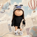 24cm MIA Potato Doll Urban Daily Street Style MIA Potato Doll 24cm Straight Brown Hair Doll Sweatshirt Outfit Pretend Play Collectible Toy Holiday Present for Boys & Girls