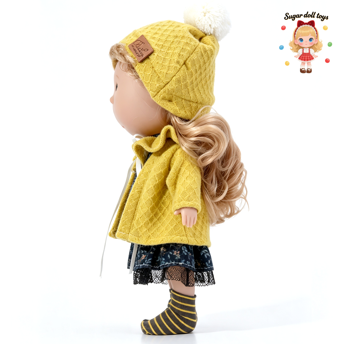 30cm Spanish Mia Potato Doll Autumn Retro Pastoral Knitted Outfit Set, Handmade DIY Dress-Up Trend Collectible Toy, Birthday Holiday Gift for Girls