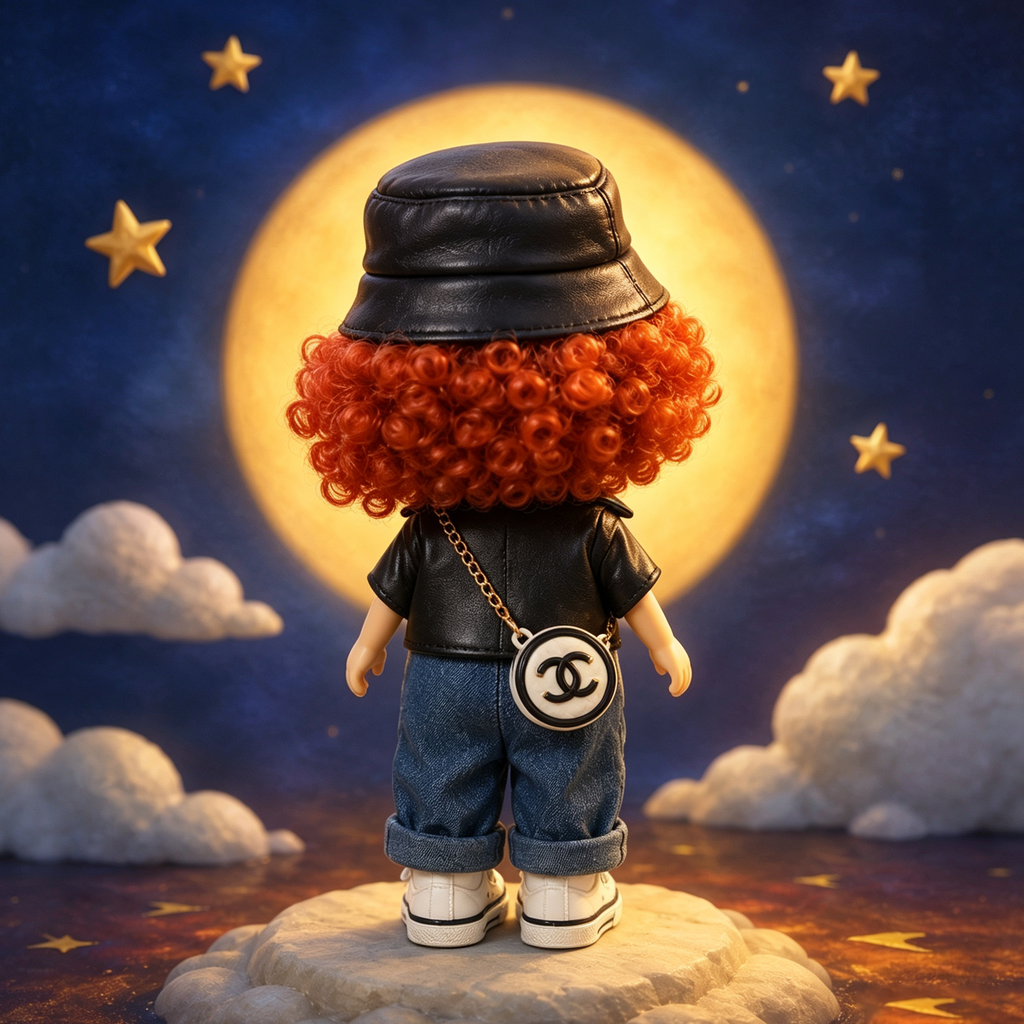 24 CM MIA Potato Vinyl Doll Street Hip-Hop Outfit Removable Hat Glasses Round Chain Bag DIY Dress Up Fashion Collectible Toy Birthday Gift For Collectors