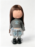 30cm Spanish Mia Potato Doll, High Texture DIY Dress Up Doll, Trendy Collectible Toy, Perfect Birthday & Holiday Gift for Girls